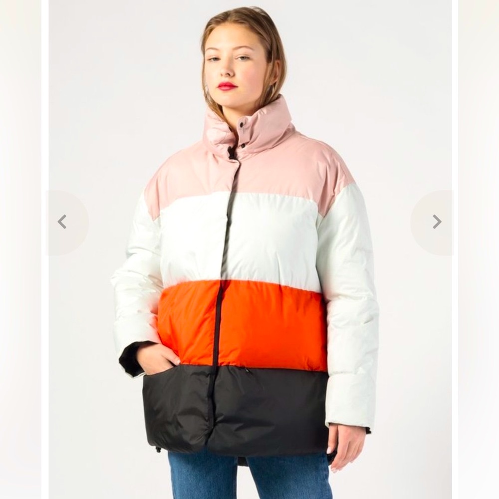 Biannual colour block winter coat - size XS